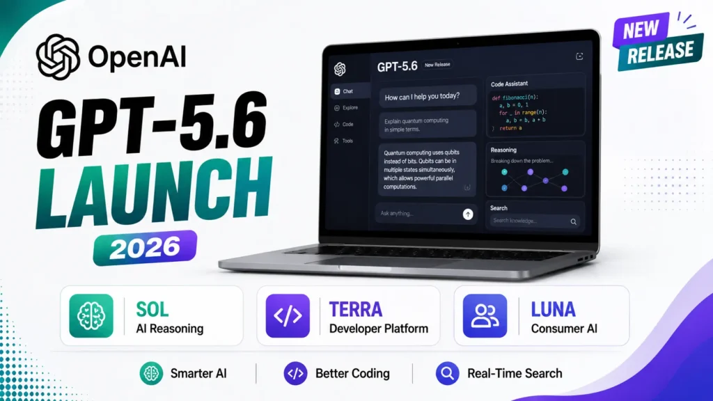 OpenAI GPT-5.6 Launch 2026: 7 बड़े बदलाव, Sol, Terra और Luna की पूरी जानकारी