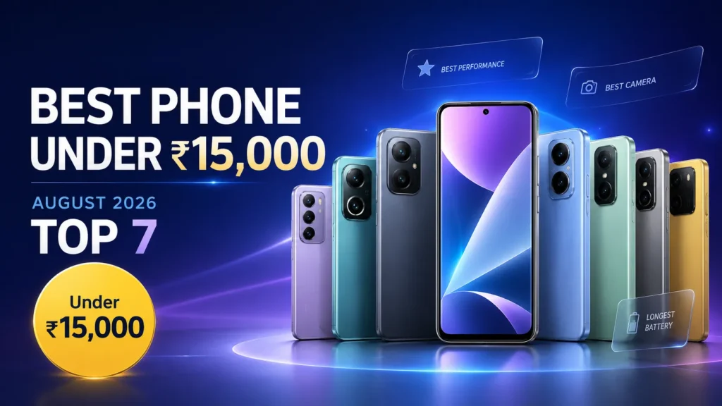 Best Phones सिर्फ ₹15,000 (August 2026): Top 7 5G Smartphones